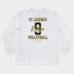 Evelyn #9 SC Legends (12 Elite) - White Kids Long Sleeve T-Shirt